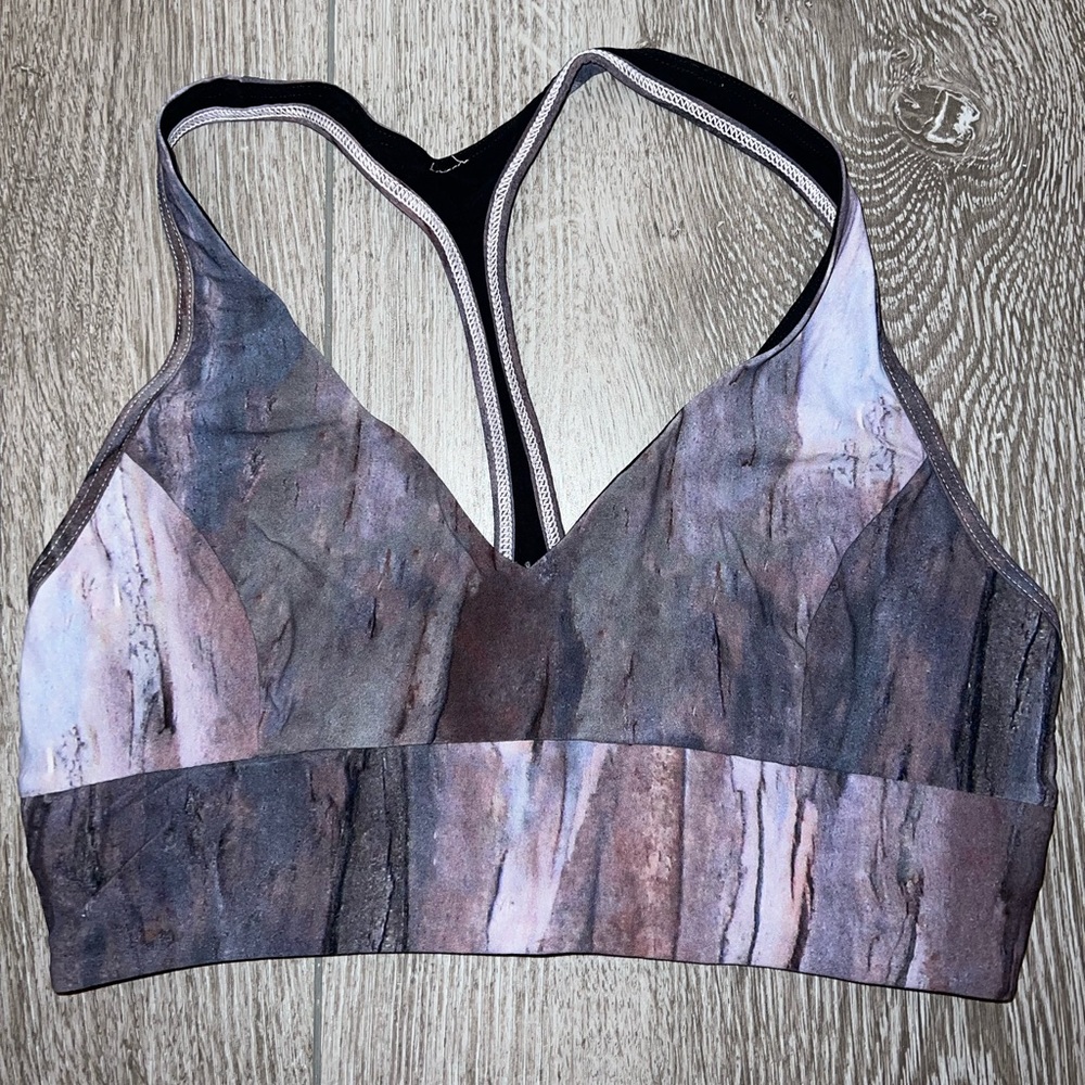 Reversible Lululemon Sports Bra - Printed Purple / Black